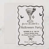 Invitación de Martini personalizada para fiesta de 招待状 (正面/裏面)