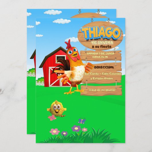 INVITACION DE NIÑO 招待状 (正面/裏面)