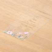 Invitación de quinceañera elegante acrylic アクリル招待状 (レイダウン)