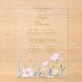 Invitación de quinceañera elegante acrylic アクリル招待状 (正面)