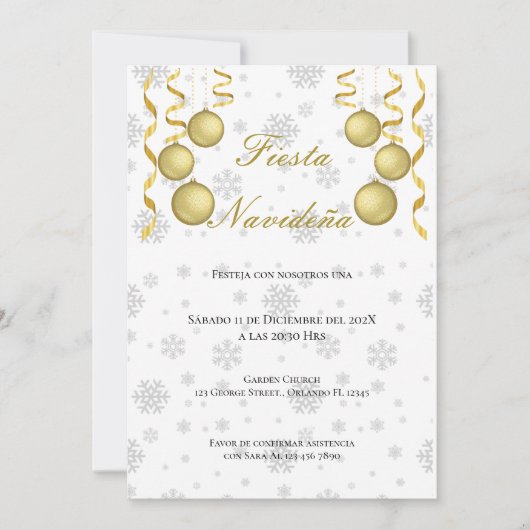 Invitación del partido navidades 招待状 (正面)