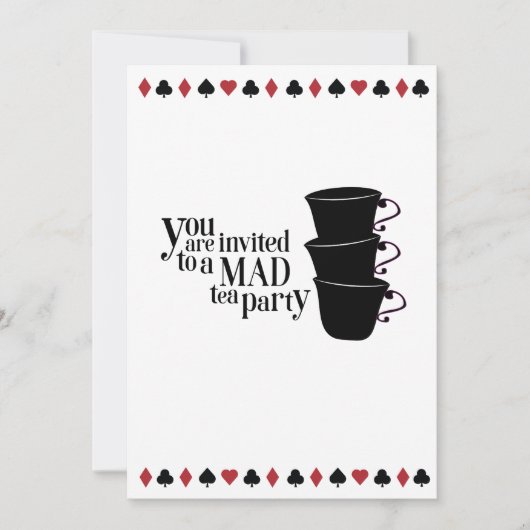 Invitación editable Wonderland 招待状 (正面)