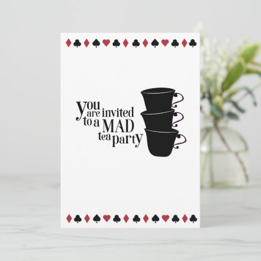 Invitación editable Wonderland 招待状 (スタンド正面)