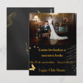 invitacion elegante bodas ポストカード (正面/裏面)