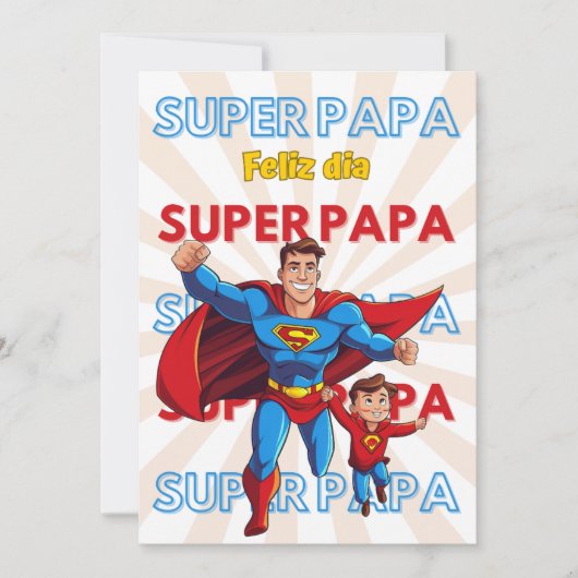 INVITACION FELIZ DIA SUPER PAPA 招待状 (正面)