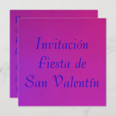 Invitación - Fiesta deサンValentinn - Púrpuraローザ 招待状 (正面/裏面)