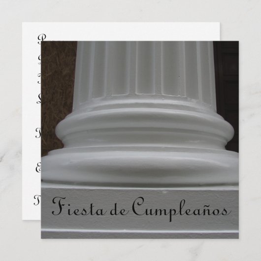 Invitación - Fiesta de Cumpleanoss 招待状 (正面/裏面)