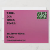 Invitación - Fiesta de Cumpleanoss 招待状 (裏面)