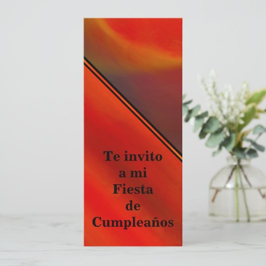 Invitación - Fiesta de Cumpleanoss - Naranja 招待状 (スタンド正面)