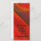Invitación - Fiesta de Cumpleanoss - Naranja 招待状 (正面)