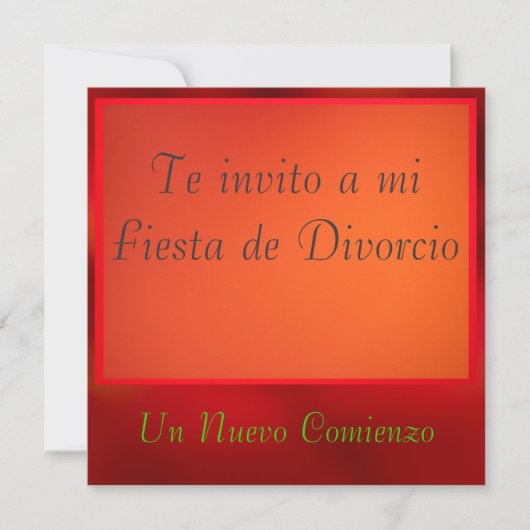 Invitación - Fiesta de Divorcio 招待状 (正面)