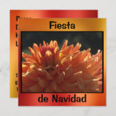 Invitación - Fiesta de Navidad - La Dalia Naranja 招待状 (正面/裏面)