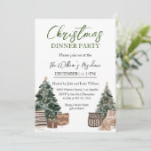 Invitación Fiesta en Casa de Navidad Minimalista 招待状 (スタンド正面)