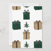 Invitación Fiesta en Casa de Navidad Minimalista 招待状 (裏面)