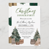 Invitación Fiesta en Casa de Navidad Minimalista 招待状 (正面/裏面)