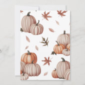 Invitación Fiesta Halloween Con Calabazas Otoñal 招待状 (裏面)