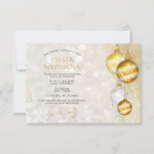 invitación fiesta navideña decorativa elegante 招待状 (正面)