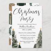 Invitación Fiesta Navideña Minimalista Moderna  招待状 (正面/裏面)