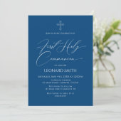 Invitación First Communion  blue Invitation 招待状 (スタンド正面)