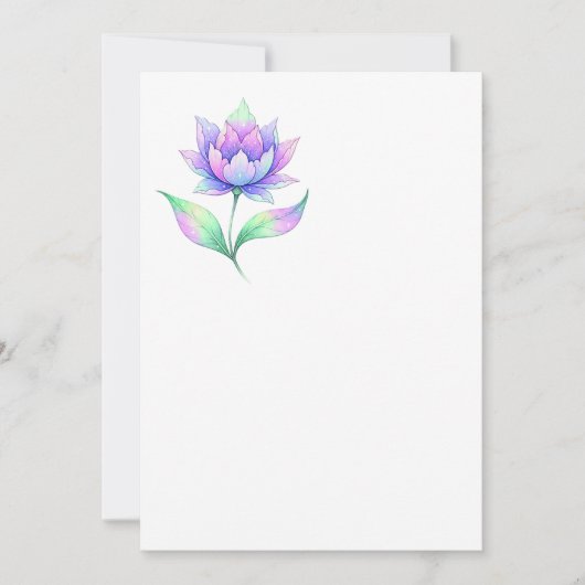 Invitacion flor multicolor 招待状 (正面)