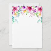 Invitación Floral Birthday Drive By Parade Invitat 招待状 (裏面)