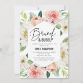 Invitación Floral modern brunch and bubbly invitat 招待状 (正面)