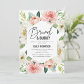 Invitación Floral modern brunch and bubbly invitat 招待状 (スタンド正面)