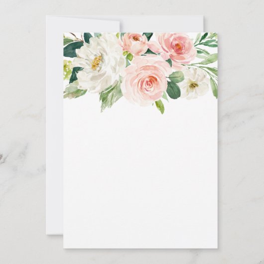 Invitación Floral modern brunch and bubbly invitat 招待状 (裏面)