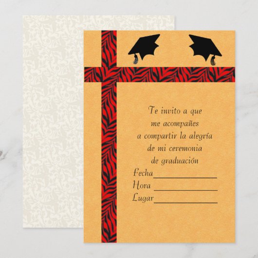 Invitacion Graduacion 1 招待状 (正面/裏面)