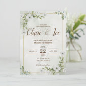 Invitación Green Natural Wedding Invitation 招待状 (スタンド正面)