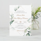 Invitación Greenery Spanish Wedding Invitation 招待状 (スタンド正面)