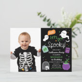 Invitación Halloween Party One Birthday photo 招待状 (スタンド正面)
