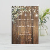 Invitacion Jubilacion Rustica Luces | Printable 招待状 (スタンド正面)