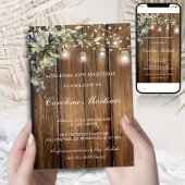 Invitacion Jubilacion Rustica Luces | Printable 招待状