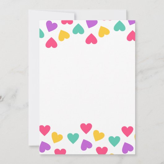 Invitación lluvia de amor  招待状 (裏面)