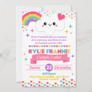 Invitación lluvia de amor  招待状