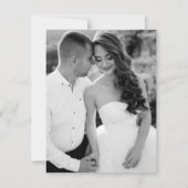 Invitación minimalist elegant wedding of the 招待状 (裏面)