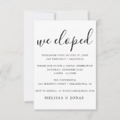  Invitación Minimalista moderna emitida 招待状 (裏面)