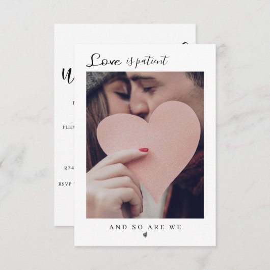  Invitación Minimalista moderna emitida 招待状 (正面/裏面)