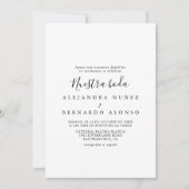 Invitación Minimalista y Sencilla de Nuestra Boda 招待状 (正面)