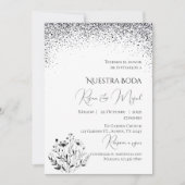 Invitación Minimalistic Spanish Wedding Invitation 招待状 (正面)