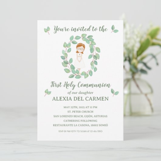 Invitación modelo Alexia Primera Comunión 招待状 (スタンド正面)