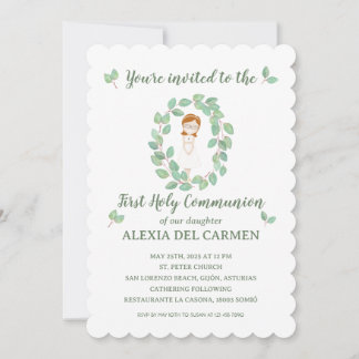 Invitación modelo Alexia Primera Comunión 招待状