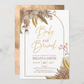 Invitación Modern Boho Floral Brunch Invitation 招待状 (正面/裏面)