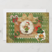 Invitación Navidad  estilo scrapbooking vintag 招待状 (正面)
