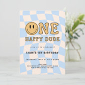INVITACIÓN ONE HAPPY DUDE BIRTHDAY 招待状 (スタンド正面)
