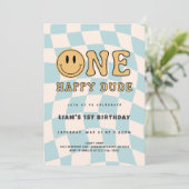INVITACIÓN ONE HAPPY DUDE BIRTHDAY 招待状 (スタンド正面)