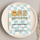 INVITACIÓN ONE HAPPY DUDE BIRTHDAY 招待状