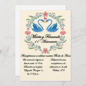 Invitacion para animversario o cumpleanos 招待状 (正面/裏面)