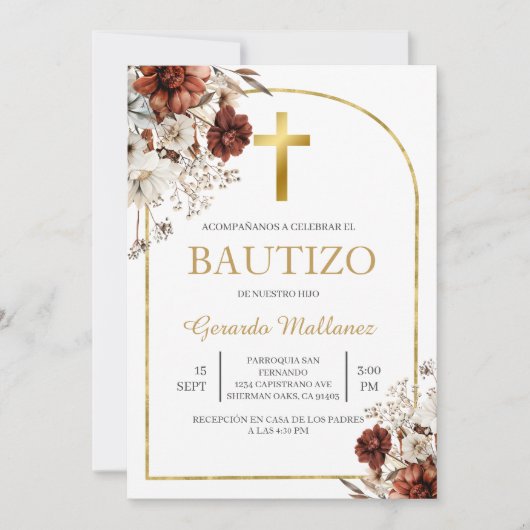 Invitación para bautismo  招待状 (正面)